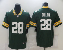 Nike Green Bay Packers #28 AJ Dillon Green Vapor Untouchable Authentic Stitched NFL Jersey