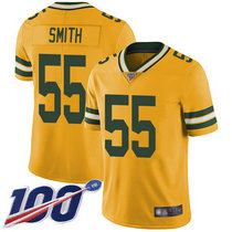 Nike Green Bay Packers #55 Za'Darius Smith 100th Season Gold Inverted Legend Vapor Untouchable Authentic Stitched NFL jersey