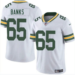 Nike Green Bay Packers #65 Aaron Banks White Vapor Untouchable Authentic Stitched NFL Jersey