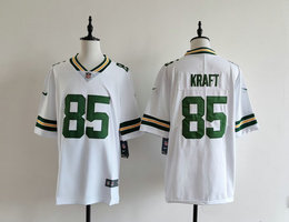 Nike Green Bay Packers #85 Tucker Kraft White Vapor Untouchable Authentic Stitched NFL Jersey
