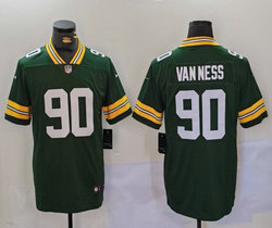 Nike Green Bay Packers #90 Lukas Van Ness Green Vapor Untouchable Authentic stitched NFL jersey