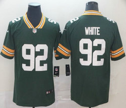 Nike Green Bay Packers #92 Reggie White Green Vapor Untouchable Authentic Stitched NFL Jersey