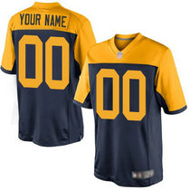 Nike Green Bay Packers Customized Navy Blue Gold Limited Vapor Untouchable Authentic Stitched NFL Jerseys