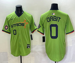 Nike Houston Astros #0 Orbit Green 3(III) Joint Authentic Stitched MLB Jersey