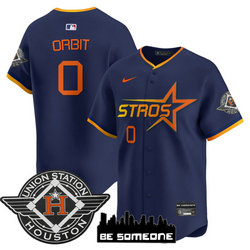 Nike Houston Astros #0 Orbit Navy 2025 City Stitched MLB Jersey