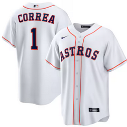 Nike Houston Astros #1 Carlos Correa White Stitched MLB Jersey