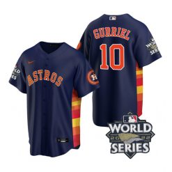 Nike Houston Astros #10 Yuli Gurriel 2022 World Series Navy Game Authentic Stitched MLB Jersey