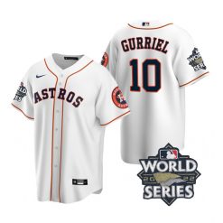 Nike Houston Astros #10 Yuli Gurriel 2022 World Series White Game Authentic Stitched MLB Jersey