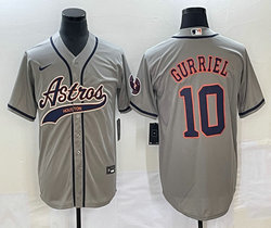 Nike Houston Astros #10 Yuli Gurriel Gray Joint Stitched MLB Jersey