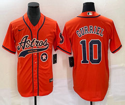 Nike Houston Astros #10 Yuli Gurriel Red Joint Team Patch on front Stitched MLB Jersey