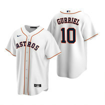 Nike Houston Astros #10 Yuli Gurriel White Game Authentic Stitched MLB Jersey