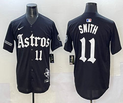 Nike Houston Astros #11 Cam Smith Black 5(V) Joint MLB Jersey