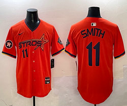 Nike Houston Astros #11 Cam Smith Orange 3(III) Joint Authentic Stitched MLB Jersey