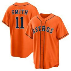 Nike Houston Astros #11 Cam Smith Orange Sleeve Without Logo MLB Jersey