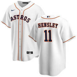 Nike Houston Astros #11 David Hensley White Cool Base Stitched Baseball Jersey