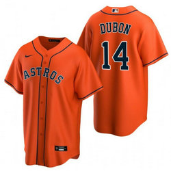 Nike Houston Astros #14 Mauricio Dubón Orange Cool Base Stitched Baseball Jersey