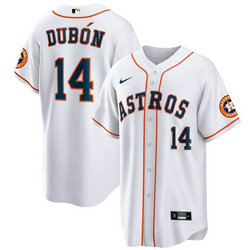 Nike Houston Astros #14 Mauricio Dubón White Cool Base Stitched Baseball Jersey