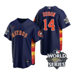 Nike Houston Astros #14 Mauricio Dubon 2022 World Series Navy Game Authentic Stitched MLB Jersey