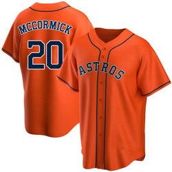 Nike Houston Astros #20 Chas McCormick Orange Game Authentic Stitched MLB Jersey