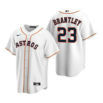 Nike Houston Astros #23 Michael Brantley White Game Authentic Stitched MLB Jersey