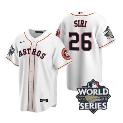 Nike Houston Astros #26 Jose Siri 2022 World Series White Game Authentic Stitched MLB Jersey
