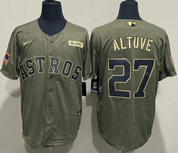 Nike Houston Astros #27 Jose Altuve 2021 salute to service Authentic Stitched NFL Jersey