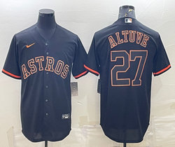 Nike Houston Astros #27 Jose Altuve Black Shadow Authentic Stitched MLB jersey