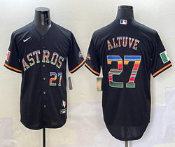 Nike Houston Astros #27 Jose Altuve Black seven color Authentic Stitched MLB Jersey