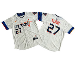 Nike Houston Astros #27 Jose Altuve Cream City Limited Authentic Stitched MLB Jersey