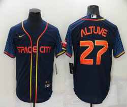 Nike Houston Astros #27 Jose Altuve Navy 2022 City Game Authentic Stitched MLB Jersey