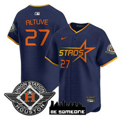 Nike Houston Astros #27 Jose Altuve Navy 2025 City Stitched MLB Jersey