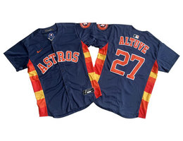 Nike Houston Astros #27 Jose Altuve Navy Limited Authentic Stitched MLB Jersey