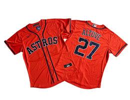 Nike Houston Astros #27 Jose Altuve Orange Limited Authentic Stitched MLB Jersey