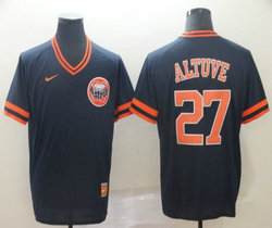 Nike Houston Astros #27 Jose Altuve Pullover Throwback Authentic stitched MLB jersey