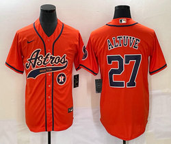 Nike Houston Astros #27 Jose Altuve Red Joint Team Patch on front Stitched MLB Jersey