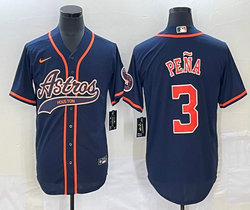 Nike Houston Astros #3 Jeremy Pena Blue Joint Stitched MLB Jersey