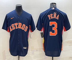 Nike Houston Astros #3 Jeremy Pena Navy Game Authentic Stitched MLB Jersey