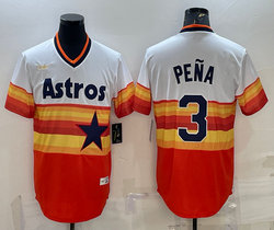 Nike Houston Astros #3 Jeremy Pena Rainbow gold nike Game Authentic Stitched MLB Jersey