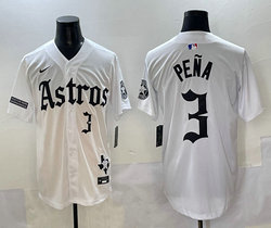 Nike Houston Astros #3 Jeremy Pena White 5(V) Joint MLB Jersey