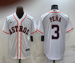 Nike Houston Astros #3 Jeremy Pena White Game Authentic Stitched MLB Jersey