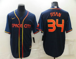 Nike Houston Astros #34 Nolan Ryan Navy 2022 City Game Authentic Stitched MLB Jersey