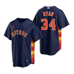 Nike Houston Astros #34 Nolan Ryan Navy Game Authentic Stitched MLB Jersey