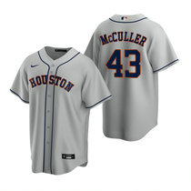 Nike Houston Astros #43 Lance McCullers Gray Game Authentic Stitched MLB Jersey