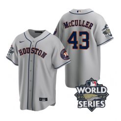 Nike Houston Astros #43 Lance Mccullers 2022 World Series Gray Game Authentic Stitched MLB Jersey
