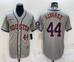 Nike Houston Astros #44 Lance McCullers Gray #44 On front with logo Authentic Stitched MLB Jersey