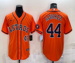 Nike Houston Astros #44 Lance McCullers Orange #44 On front with logo Authentic Stitched MLB Jersey