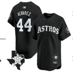 Nike Houston Astros #44 Yordan Alvarez Black 7(VII) Joint MLB Jersey