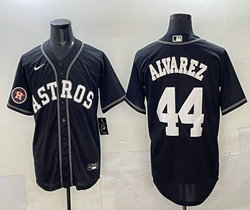Nike Houston Astros #44 Yordan Alvarez Black Lights Out Authentic Stitched MLB Jersey