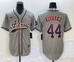 Nike Houston Astros #44 Yordan Alvarez Gray Joint Stitched MLB Jersey