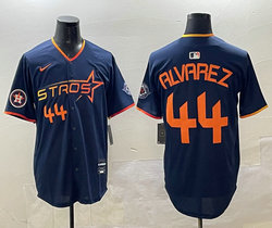 Nike Houston Astros #44 Yordan Alvarez Navy 3(III) Joint Authentic Stitched MLB Jersey